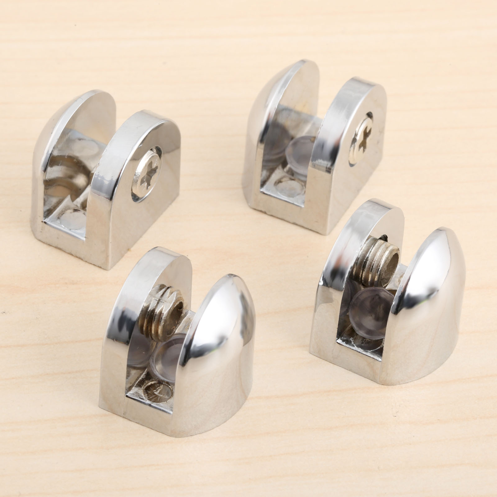 Furniture Hardware Screws - 4 ピース/セット亜鉛合金調整可能なガラス棚サポートホルダークランプブラケット 5-6 ミリメートル厚ガラス用ネジ付き家具ハードウェア