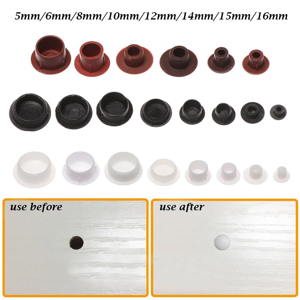 Furniture Hardware Screws - 家具穴カバー、穴保護、ネジカバー装飾、ダストプラグストッパー、キャビネットドリル穴プラグ、ハードウェアグロメット、5-16mm、50個