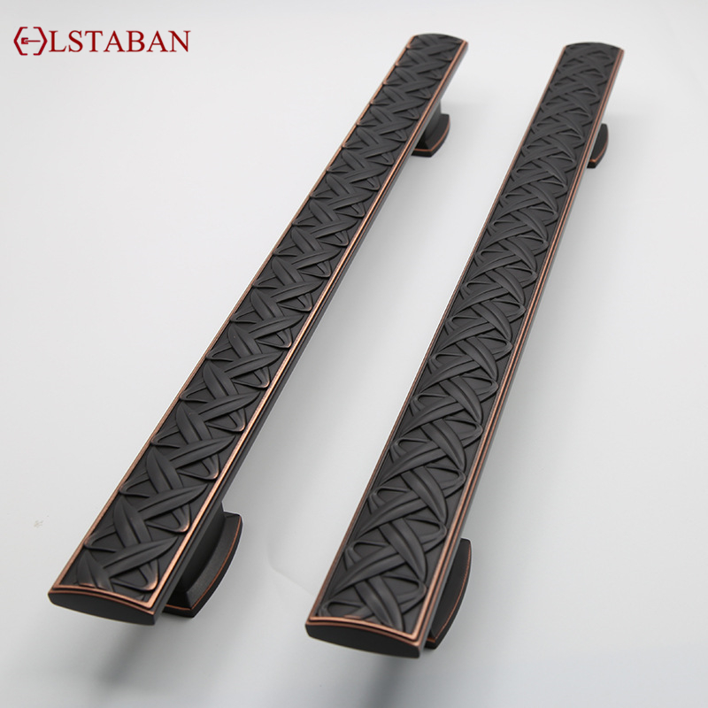 Furniture Hardware Black - LSTABAN 現代北欧黒パターンドアハンドルヴィラハンドルホテル病院寝室納屋家具ハードウェアの付属品
