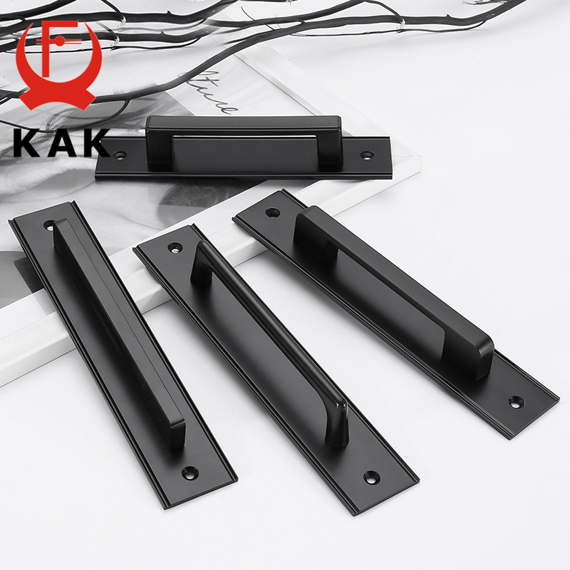 Furniture Hardware Black - Kak-室内ドア,寝室,キッチン,家具用の黒いアルミニウム合金ドアハンドル
