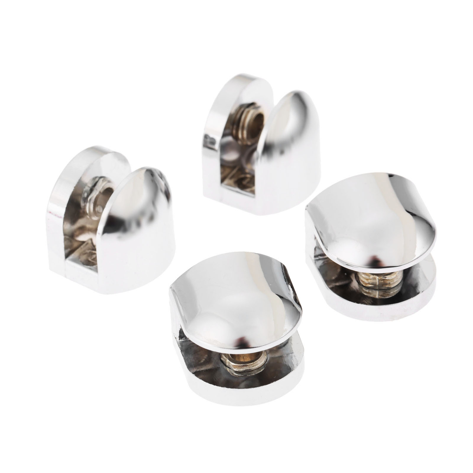 4 ピース/セット亜鉛合金調整可能なガラス棚サポートホルダー - Furniture Hardware Screws のレビューと価格