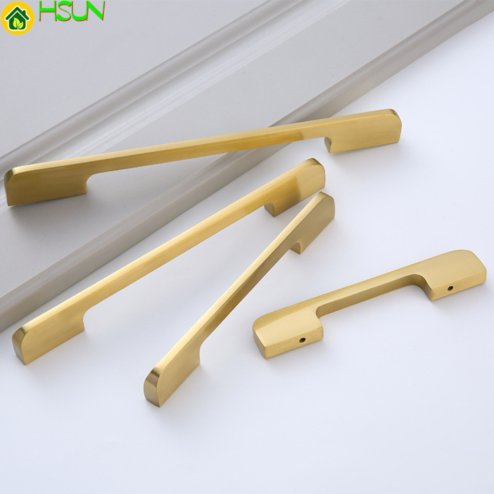 新しい中国のドアゴールド純粋な真鍮ハンドル家具ハードウェアベ - Furniture Hardware Paint のレビューと価格