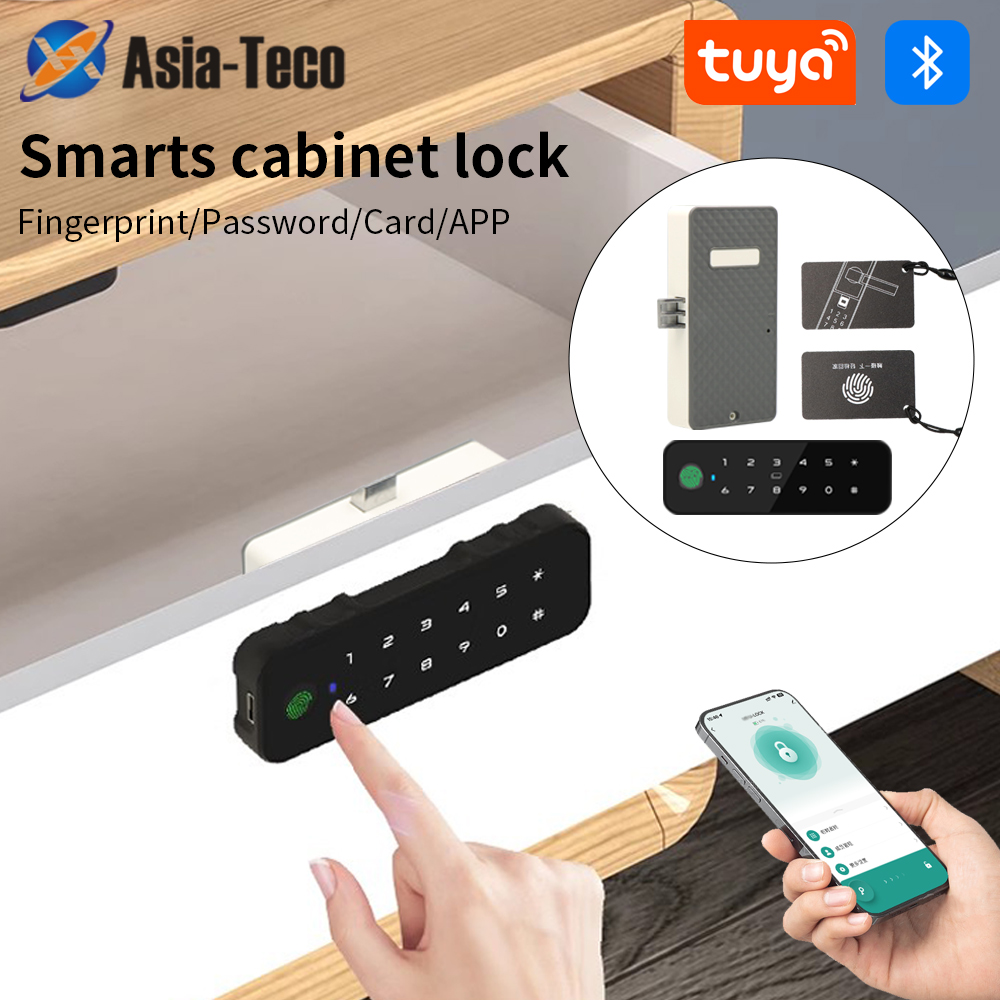 Tuya Bluetooth スマート木製キャビネット指紋ロ - Furniture And Hardware のレビューと価格
