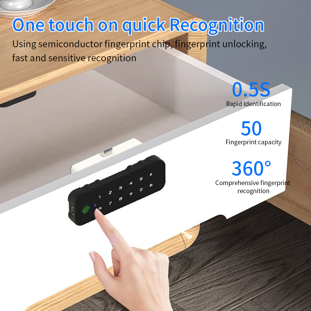 Tuya Bluetooth スマート木製キャビネット指紋ロ - Furniture And Hardware のレビューと価格