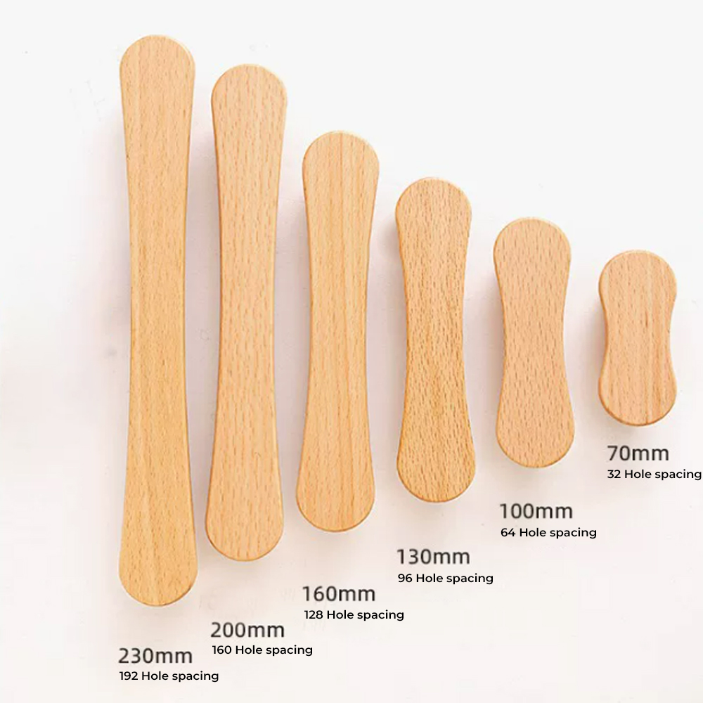 ブラックウォールナットキャビネットハンドル木製引き出し取っ手 - Furniture Hardware Black のレビューと価格