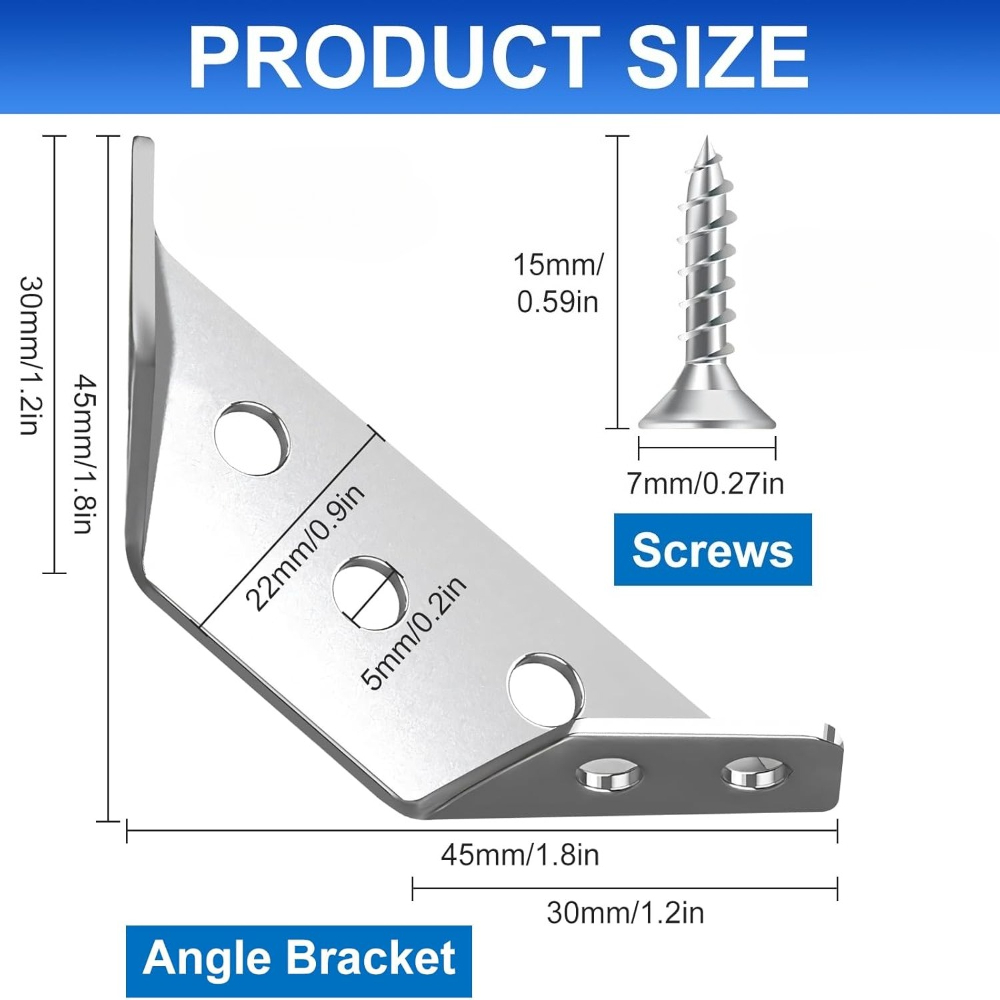 1-120セット家具コーナーコネクターステンレス鋼アングルコ - Furniture Hardware Screws のレビューと価格