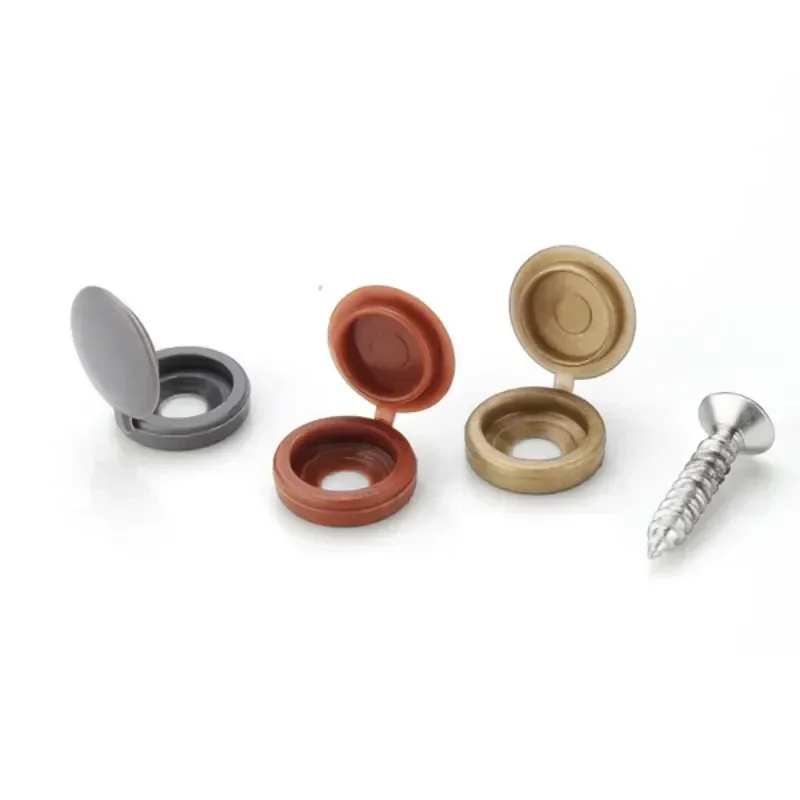 ヒンジ付きプラスチックネジキャップカバー倍スナップ保護キャッ - Furniture Hardware Screws のレビューと価格