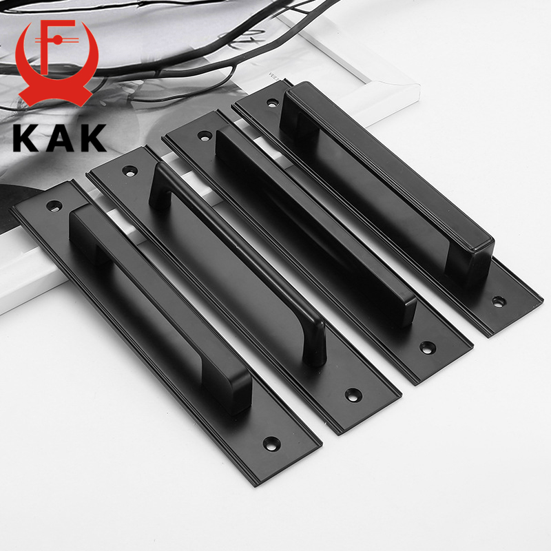 Kak-室内ドア,寝室,キッチン,家具用の黒いアルミニウム合 - Furniture Hardware Black のレビューと価格