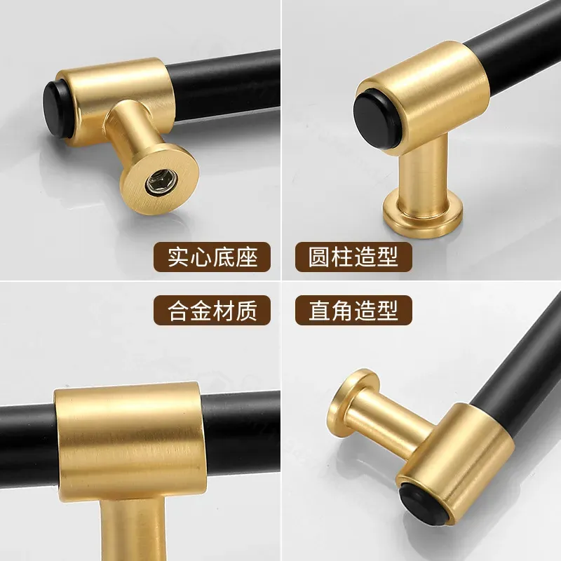 モダンなシンプル北欧風ブラックゴールドハンドルキャビネットド - Furniture Hardware Black のレビューと価格
