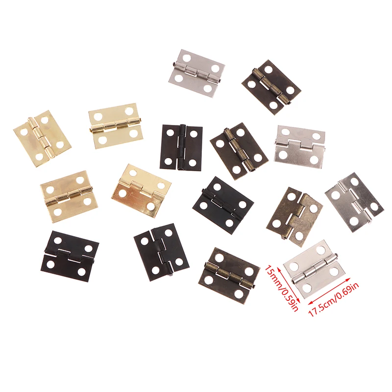 50 個/箱 ヒンジ + 200 ネジ 鉄 ゴールド シルバ - Furniture Hardware Black のレビューと価格