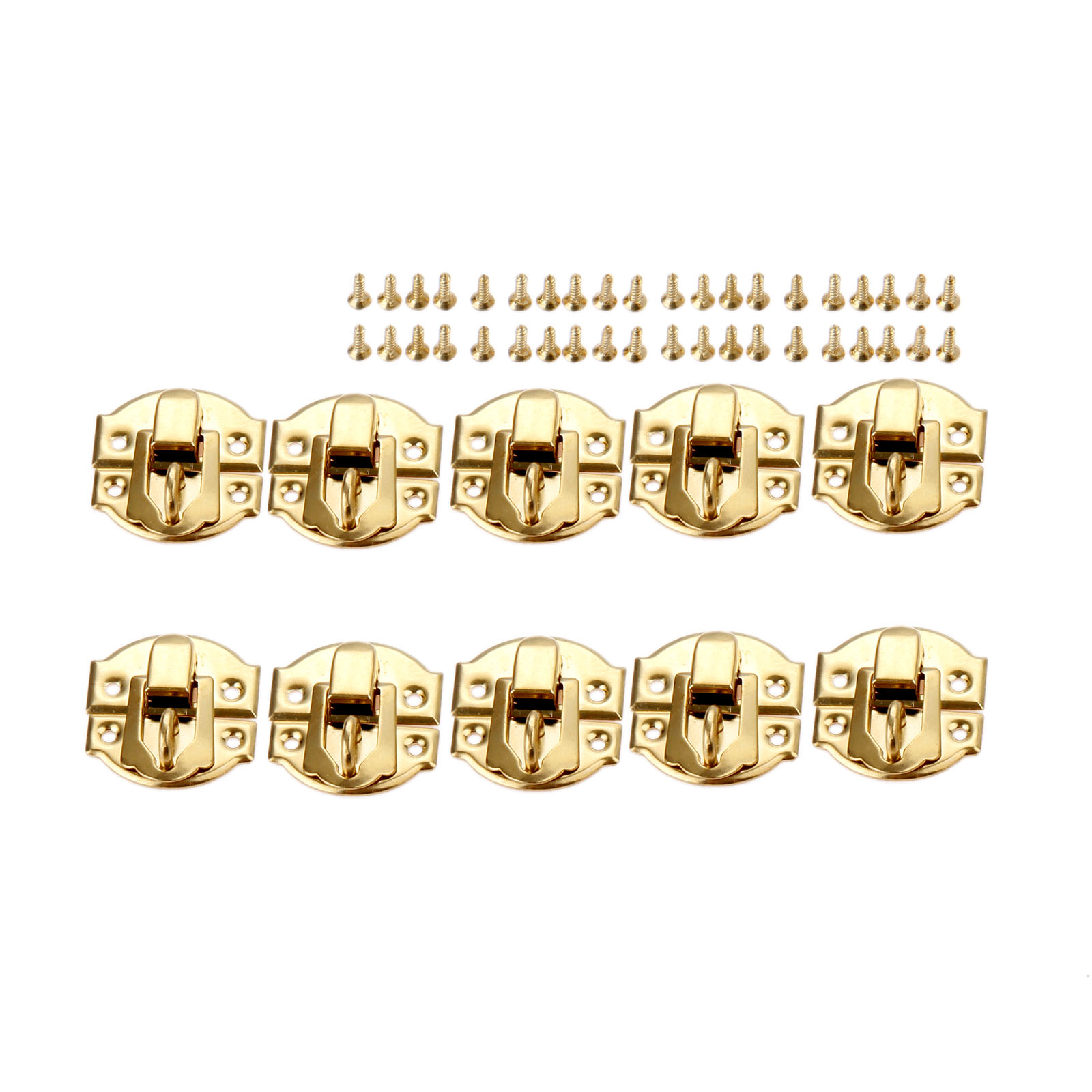 10 個ゴールデンボックスラッチクラスプネジ付き合金ジュエリ - Furniture Hardware Screws のレビューと価格