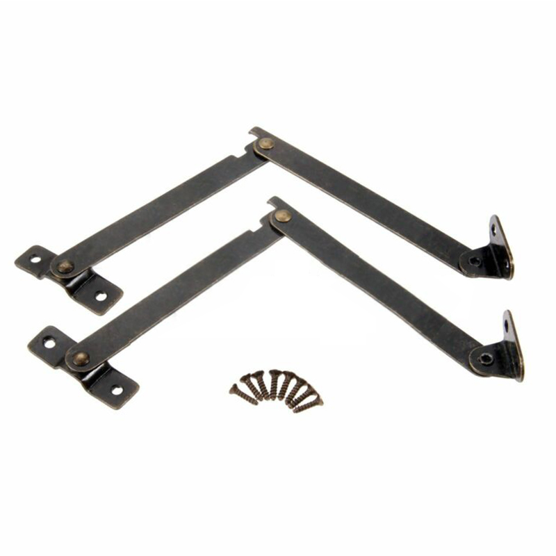 2PC アンティークブロンズ蓋サポートヒンジキッチンキャビネ - Furniture Hardware Screws のレビューと価格