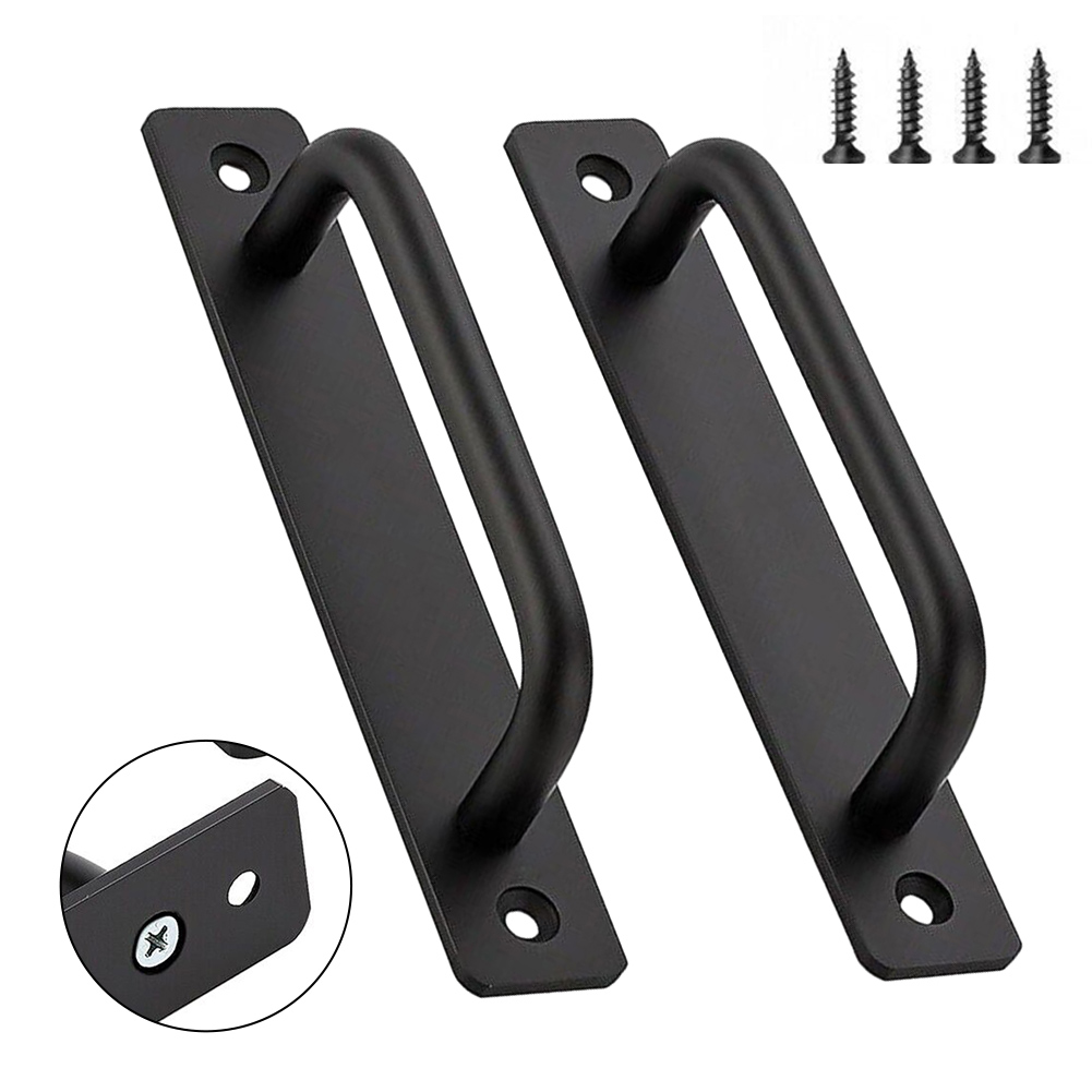 2 個ドアプルハンドルアルミ合金バルコニー窓引き戸ハンドル黒 - Furniture Hardware Black のレビューと価格
