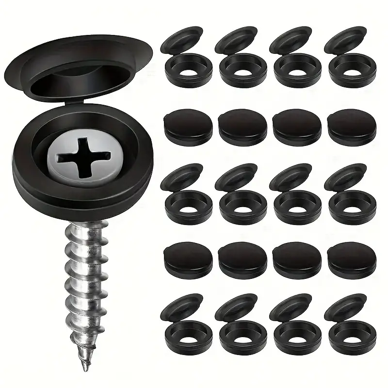 1000 個ヒンジ付きプラスチックネジキャップカバー倍スナッ - Furniture Hardware Screws のレビューと価格