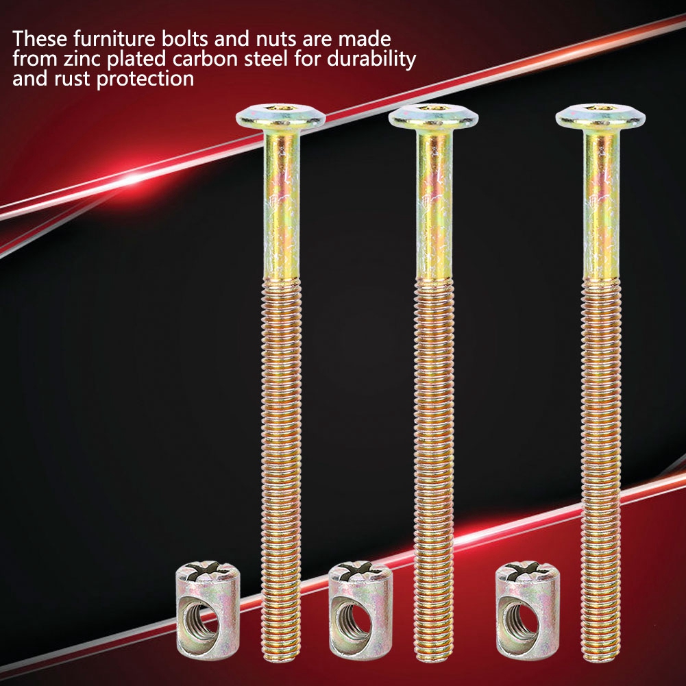 家具コネクター 家具ファスナー M6 炭素鋼製家具ボルト バ - Furniture Hardware Screws のレビューと価格