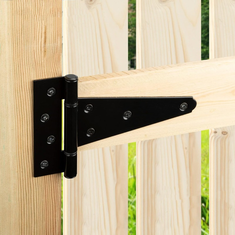 スチール T 字型ヒンジ鉄黒三角形ヒンジホームドアゲートキャ - Furniture Hardware Black のレビューと価格
