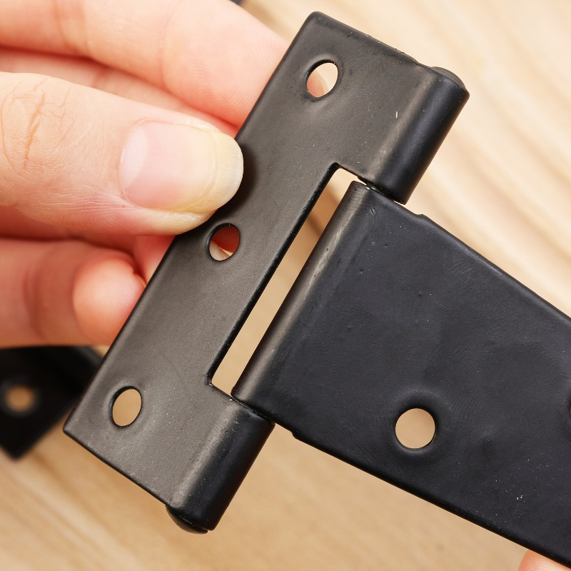 スチール T 字型ヒンジ鉄黒三角形ヒンジホームドアゲートキャ - Furniture Hardware Black のレビューと価格