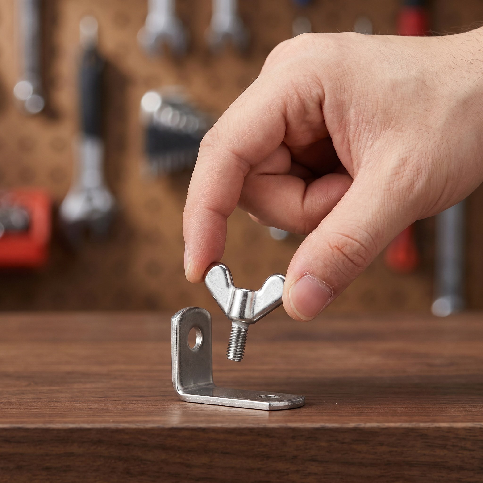 2 個のステンレス鋼旗竿ボルト蝶形翼ナットネジ手回しでしっか - Furniture Hardware Screws のレビューと価格