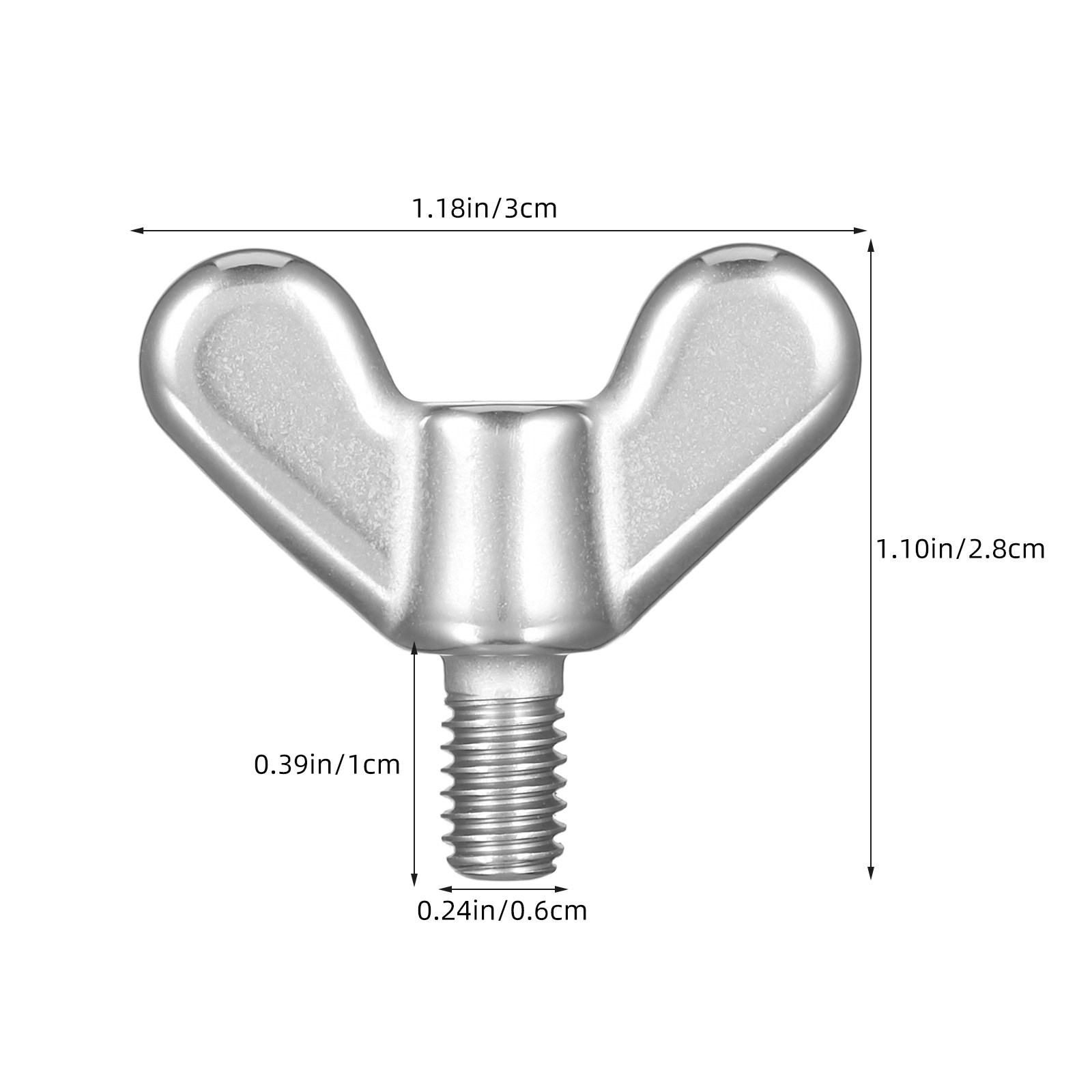 2 個のステンレス鋼旗竿ボルト蝶形翼ナットネジ手回しでしっか - Furniture Hardware Screws のレビューと価格