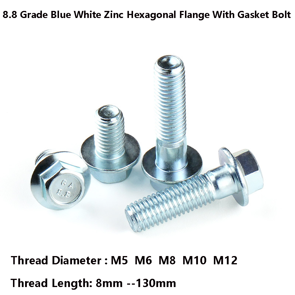 8.8 グレード亜鉛メッキ六角フランジボルト M5-M12  - Furniture Grade Hardware のレビューと価格